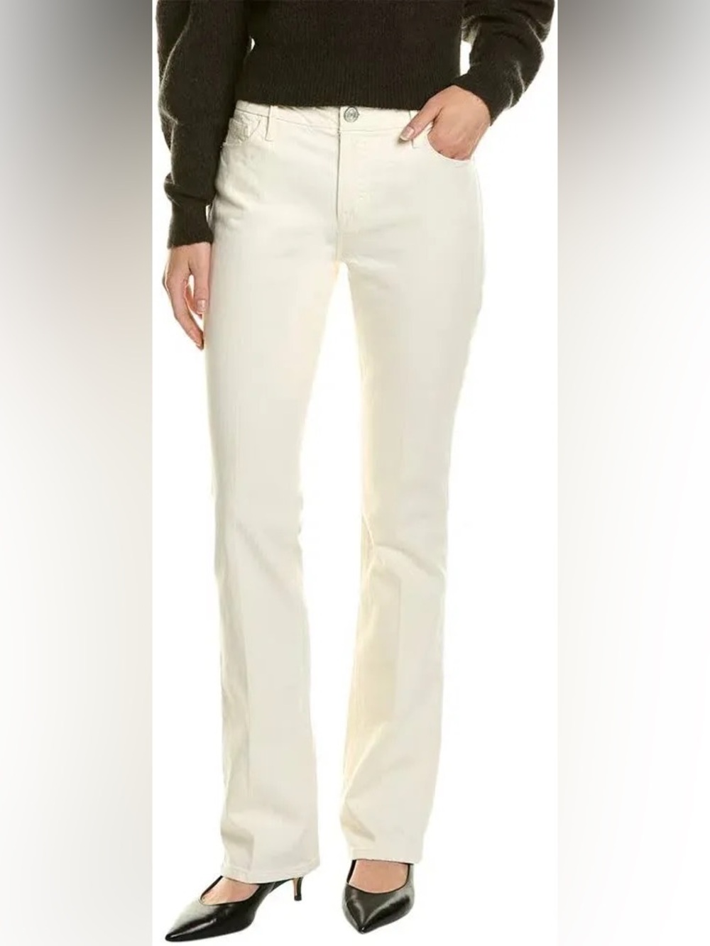 Frame Denim High-Rise le mini boot Cream Jeans